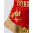 thumbnail image 7 of Haitryli Kids Boys Boxing Training Outfit Open Front Cloak With Print Shorts Kickboxing Competition Red Gold 10, 7 of 7