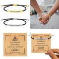 thumbnail image 3 of God is in Control Inspirational Bracelet Stainless steel lettering bracelet Adjustable braided bracelet Handmade Adjustable Braided Rope Engraved Motivational Bracelet Birthday for Women(Silver), 3 of 7