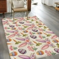 thumbnail image 2 of 3'x5' Area Rugs, Easter Indoor Outdoor Area Rug for Living Room Bedroom, Country Floral Wreath Rabbit Ears Eggs Carrots Washable Bathroom Rugs Kitchen Floor Carpet Mats Home Decor Aesthetic, 2 of 8