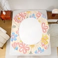 thumbnail image 6 of Homewish Pink Cherry Blossoms Twin Sheet Sets, Cartoon Flower Floral Twin Fitted Sheet, Teens Kids Girls Women Flat Sheet, Super Cozy Room Decor, 3 Pieces, 6 of 8
