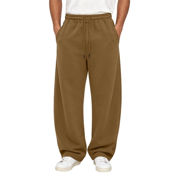 Maean Men's Sweatpants Wide Leg Baggy Drawstring Pants Lounge Loose Sweat Pant with Pockets