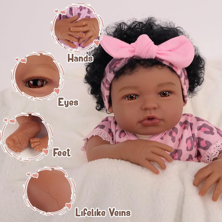 RSG 17-Inch Reborn Baby Doll With Hand-Rooted Hair photo 6