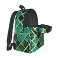 thumbnail image 5 of Goofa Green Mosaic Glass Pattern Backpack for Students – Large Capacity, Lightweight with Adjustable Shoulder Straps, Perfect for School, Travel, 5 of 8