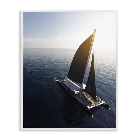 Stupell Industries Contemporary Nautical Barge Photography White Framed Giclee Art, 11 x 14, by Lil' Rue