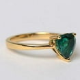 thumbnail image 3 of 2Ct Lab Created Emerald Heart Cut Solitaire Engagement Ring 14K Yellow Gold Plated, 3 of 3