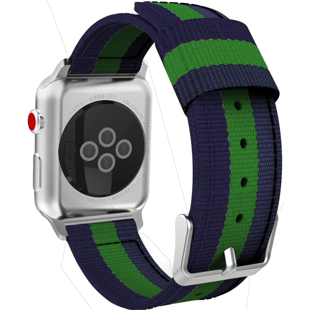 Compatible con Apple Watch Band, correa de repuesto ajustable de nailon tejido fino para iWatch 38-40mm/42-44mm Series 5/4/3/2/1 Adepaton 2033271-4