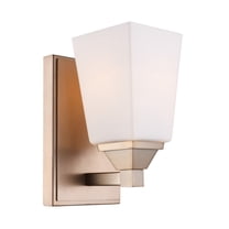 Woodbridge Lighting Berkley 1 Light Steel/Glass Bath/Wall Light in Satin Nickel