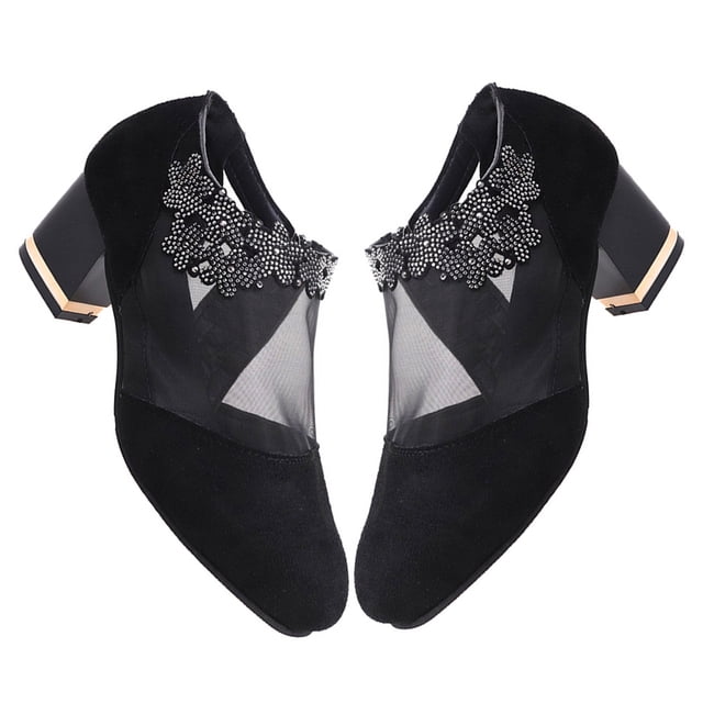 Sandalias transpirables Minnieouse para mujer color negro Tamaño 39
