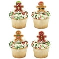 thumbnail image 3 of CakeDrake Gingerbread Friends Cupcake Rings 12 Pack, Holiday Dessert Toppers for Cupcakes Donuts Cakes, Festive Reusable Party Decorations, 3 of 6
