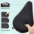 thumbnail image 3 of Zacro Comfort Bike Seat Cover, Gel Padded Bike Seat Cushion for Men & Women, Extra Soft Bike Saddle Cover for Indoor & Outdoor Cycling - 11.2"x7.1"(Black), 3 of 8