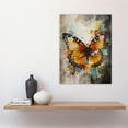 thumbnail image 2 of Modern Ink Monarch Butterfly Watercolour Splatter Drip Large Wall Art Poster Print Thick Paper 18X24 Inch, 2 of 3
