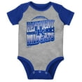 thumbnail image 2 of Infant Mitchell & Ness Royal/Heather Gray Kentucky Wildcats 3-Pack Bodysuit, Bib and Bootie Set, 2 of 5