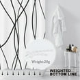 thumbnail image 2 of Black and White Striped Wavy Line Fabric Shower Curtain for Bathroom with 12 Hooks, Extra Long Shower Curtains for Bathroom 84 Inches Long, Weighted Hem,Waterproof Bath Accessories, 2 of 6