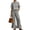 Black, variant on Women Gingham Plaid 2 Piece Outfits Peter Pan Collar Ruffle Short Sleeve Shirt Drawstring Flare Long Pants Set Casual Summer Matching Suit