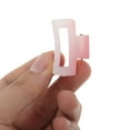 thumbnail image 5 of Unique Bargains 1 Pc Elegant Rectangle Frosted Hair Clips Hairdo Clip for Home Gradient Pink, 5 of 5