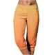 thumbnail image 1 of Pantalones Capri Casual Corbata Elástica Cintura Suelta Larga, Sólida con Bolsillos para el Hogar, Ropa de Dormir Y Todas las Estaciones, 1 of 6