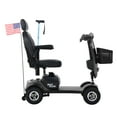 thumbnail image 4 of Gift for Elderly! MAX PLUS GREY 4 Wheels Outdoor Compact Mobility Scooter with 2pcs*20AH Lead acid Battery, 16Miles, USB Charger Port & Cup Holders, 300W Motor, 4 of 7