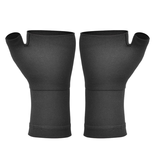 Slatcetga 2 uds Fitness deporte pulgar muñequera guantes tenosinovitis antiesguince mano equipo protector (L)
