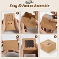 thumbnail image 3 of RICHTOP 40 Pcs Brown Cookie Boxes with Window, 4x4x2.5 inch Bakery Boxes for Cakes, Dessert, 3 of 9