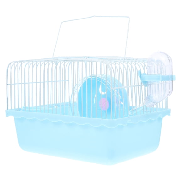 FENGGUIQU Pet Cage Portable Blue Hamster House with Comfortable Safe Design