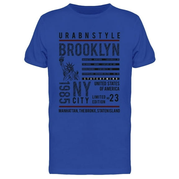 Urban Style Brooklyn N Y T-Shirt Men -Image by Shutterstock, Male Large