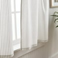 thumbnail image 5 of Martha Stewart Ticking Stripe 3 Piece Valance & Tier Set, White/Grey, Rod Pocket, Indoor, Adult, 56" x 36", 5 of 6