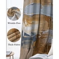 thumbnail image 3 of Brown Blue Abstract Kitchen Curtains Ombre Vintage Oil Painting Modern Art Cafe Short Curtains for Bathroom Blackout Window Curtain Small Window Treatment Drapes for Bedroom Living Room 52"x45"x2, 3 of 9