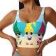 thumbnail image 1 of Fotbe Gnomes On The Beach Sujetador Deportivo Largo sin Aros para Mujer con Almohadillas y Soporte Medio, Transpirable y Absorbente, Camiseta Tipo Chaleco o Tank Top-XX-Large, 1 of 8