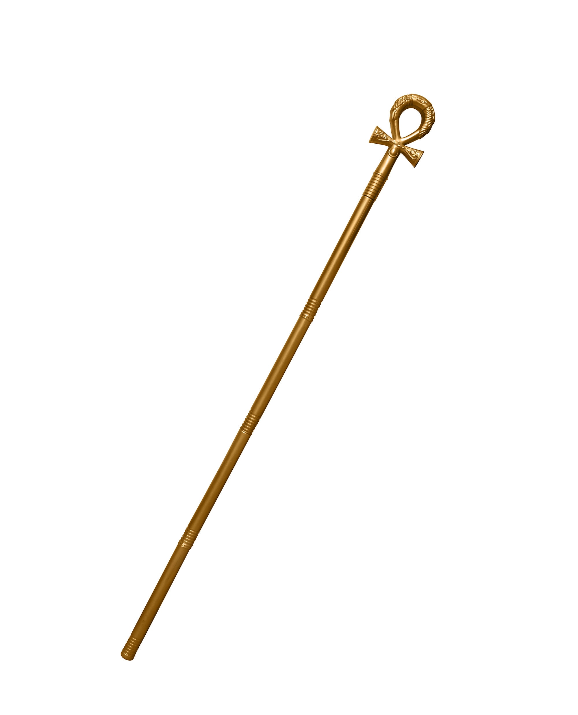 LUOZZY Attractive Three-Section Round Head Scepter Round Top Staff Stick Halloween Props Cane Colsplay Costume Prop Golden Round Head Style 