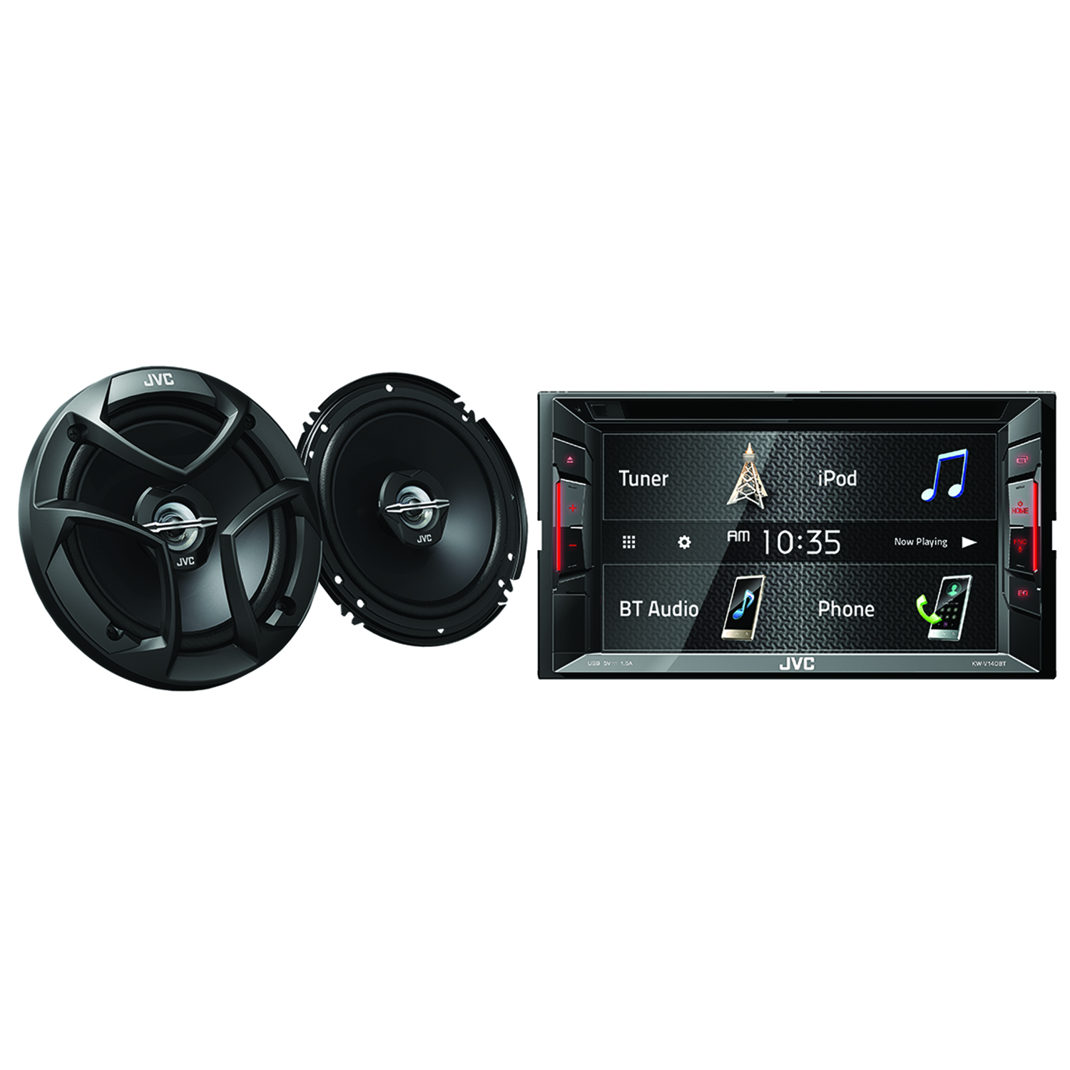 JVC Mobile KWV140BT 6.2" DoubleDIN InDash DVD Receiver & CSJ620