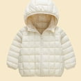 thumbnail image 7 of Dnhxils Winter Jackets for Girls Puffer Coat with Hood for Toodlers Zip Up Lightweight Jacket Girls Winter Fashion Clothes White 3-4 Years, 7 of 7