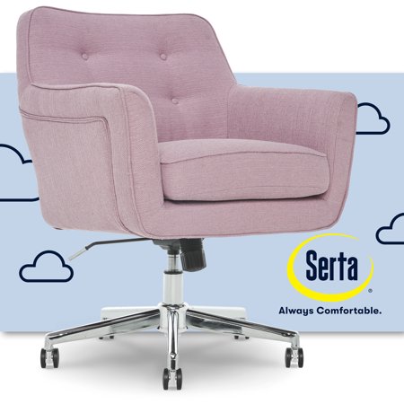 UPC: 0887909056228 | Serta Ashland Fabric Mid Back Home Office Chair with Arms  250 lb. Capacity  Lilac