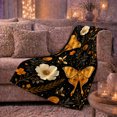 thumbnail image 6 of Enchanted Moth Poppy Garden autumn celebration, Festive autumn celebration Scene, Warm Flannel Blanket for Living Room and Family Room, Art Lovers autumn celebration Gift, Festive Home Decor, 6 of 9