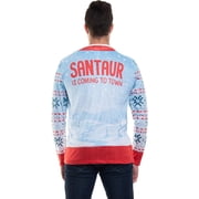 Faux Real Mens 3D Photo-Realistic Ugly Christmas Sweater Long Sleeve T-Shirt