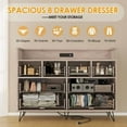 thumbnail image 4 of 8 Drawers Mdf+Pb+Iron Side Cabinet With Light And Socket 124.6*42.4*90Cm, 4 of 9