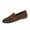 Brown, variant on KEGIRLOM Women's Fashion Casual Spring Style Solid Color Shallow Mouth Outdoor Wear All-Match One-Foot Loafers Flat Bottom Round Toe Moccasins Shoes Wine Size 7
