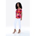 thumbnail image 4 of Women's Hawaiian Off-Shoulder Ruffle Muumuu Top in Sunset Red L, 4 of 5