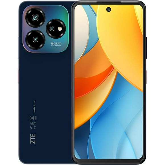 ZTE Blade V60 Design | 6.6" 90hz HD+ Display | 256GB (10GB+ 6GB Dynamic RAM) | 5000mAh Battery | Unlocked Cell Phone (Dual-SIM) | Brand-New | Blue