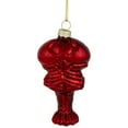 thumbnail image 5 of Northlight Shiny Lobster Glass Christmas Hanging Ornament - 3.5" - Dark Red, 5 of 5