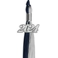 thumbnail image 4 of Endea Graduation Dark Navy Blue/Grey Graduation Tassel with Silver Date Drop, 4 of 10