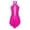 Hot Pink, variant on Kaerm Women Sleeveless Lyrical Dance Dress Shiny Rhinestone Figure Ice Skating Leotard Dresses Purple M
