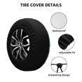 thumbnail image 2 of Susaid Crocodile Riding Skateboard Print Water Proof Spare Tire Cover Wheel Tire Dust-proof Cover Fit Trailer, RV, SUV and Many Vehicle-14 inch, 2 of 6