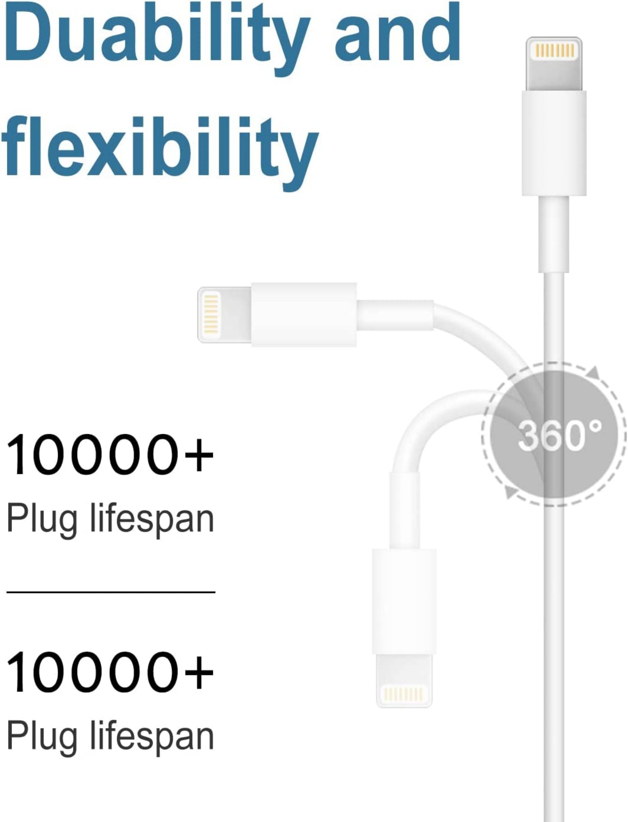 2x Insignia Apple MFi 1M USB cargador para iPhone 14 13 12 11 pro XR Xs X 8  7 6 600603186608