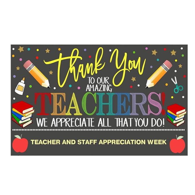 Tapiz de pared Hank You Teachers de microtela, 150 x 90 cm