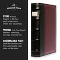 thumbnail image 5 of Bellagio-Italia CD/DVD Storage Binder - Burgundy - Leather - 48-Disc Capacity - Storage Organizer for DVDs, CDs, Blu Rays, & Video Games - Acid-Free Binder Organizer Sheets - 1 Pack, 5 of 6