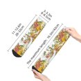 thumbnail image 2 of Salouo Ducks and Flowers Pattern Unisex Middle Tube Socks,Middle-Finger Knee High Socks Over The Calf Tube Stocking Crew Stockings for Women and Men Tube Socks, 2 of 8