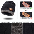 thumbnail image 2 of 3Pcs Beanie Hat Winter Knit Neck Warmer Scarf and Touch Screen Gloves Set, 2 of 6