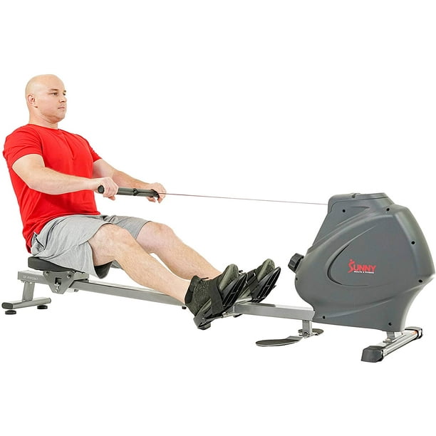 Máquina de Remo Magnético Sunny Health & Fitness SF-RW5941 Multifunción SPM Monitor Digital 16 Niveles de Resistencia 250 lb Gris Sunny Health & Fitness SF-RW5941