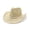 Beige, variant on Hollow Out Cowboy Cap Pearls Fedora Straw Top Hat Bridal Shower Cowgirl Hat Girls Carnivals Party Photoshoots Beach Hat