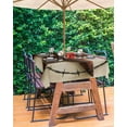 thumbnail image 3 of Fsddascl Brown Star Country Outdoor Tablecloth - 54x80 Inch Rectangle Dining Table Cover, Vintage Farmhouse Retro Western Art Waterproof Outdoor Table Cloth with Umbrella Hole & Zipper for Patio, 3 of 7